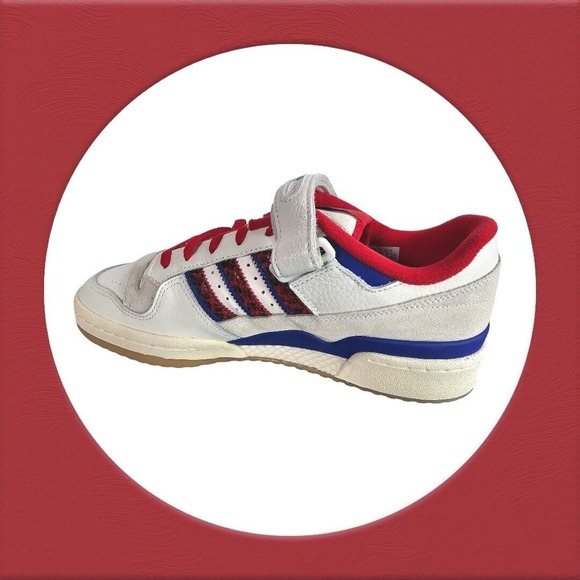 adidas Forum 84 Low Off Men's Size 10 White Scarlet Collegiate Royal‎ GV9606 - Picture 11 of 16
